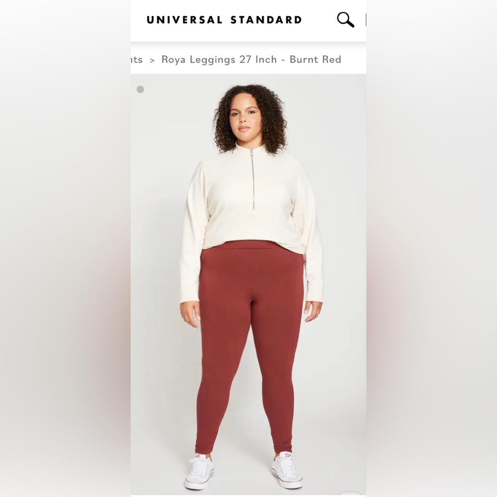 Universal Standard M Roya leggings 27” in burnt red, BNWT! Fits 18-20